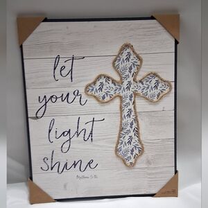 Inspirational Wall Art with Cross Design
